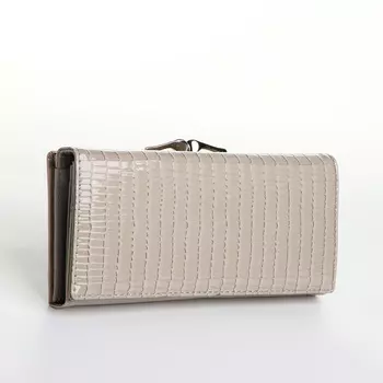 Кошелёк женский на магните, цвет серый