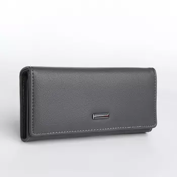 Кошелёк женский на магните, цвет серый