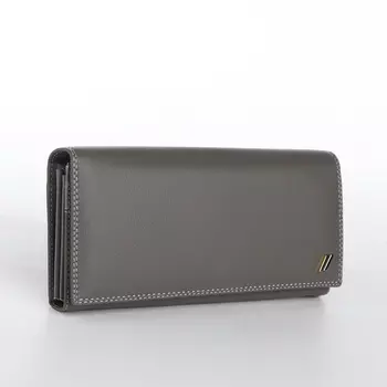 Кошелёк женский на магните, цвет серый