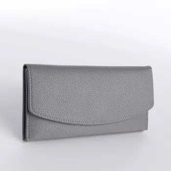 Кошелёк женский на магните, цвет серый