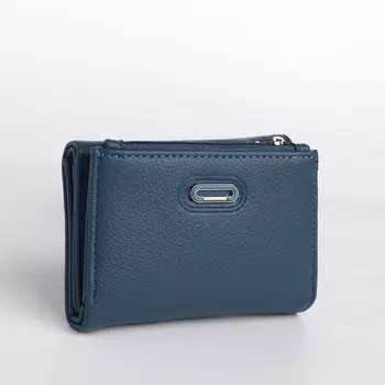 Кошелёк женский на магните, цвет синий