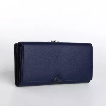 Кошелёк женский на магните, цвет синий