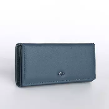Кошелёк женский на магните, цвет тёмно-голубой