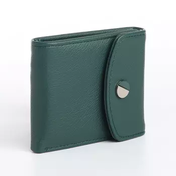 Кошелёк женский на магните, цвет зелёный