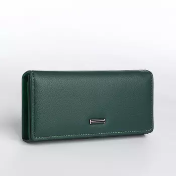 Кошелёк женский на магните, цвет зелёный