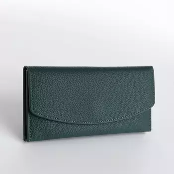 Кошелёк женский на магните, цвет зелёный