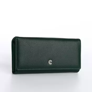 Кошелёк женский на магните, цвет зелёный