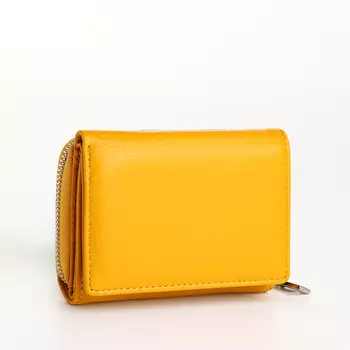 Кошелёк женский на магните, цвет жёлтый