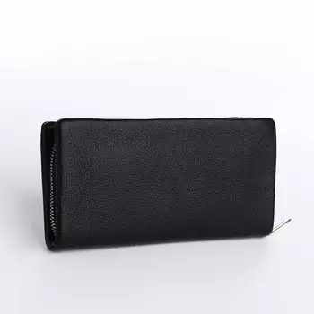 Кошелёк женский на молнии, цвет чёрный