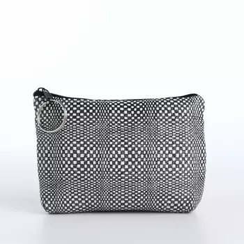 Кошелёк-монетница на молнии, 122.58.5 см, чёрный/белый