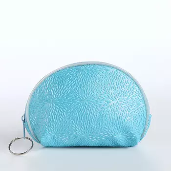 Кошелёк-монетница на молнии, 11.53.59 см, голубой