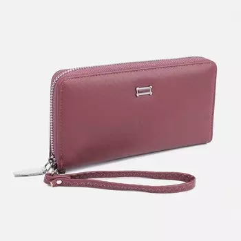 Кошелёк женский на молнии, цвет пудровый