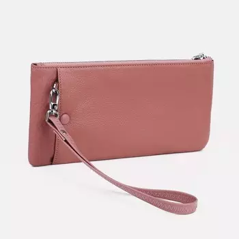 Кошелёк женский на молнии, цвет розовый