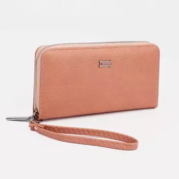 Кошелёк женский на молнии, цвет розовый