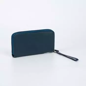 Кошелёк женский на молнии, цвет синий