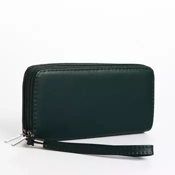 Кошелёк женский на молнии, цвет зелёный