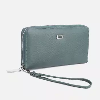 Кошелёк женский на молнии, цвет зелёный