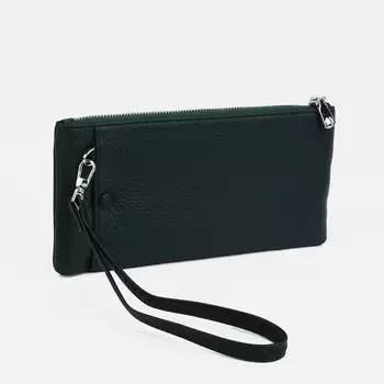 Кошелёк женский на молнии, цвет зелёный