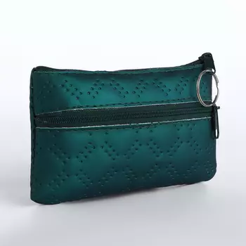 Кошелёк женский на молнии, 11.52.59.5 см, изумрудный