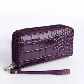 Кошелёк женский на молниях, цвет фиолетовый