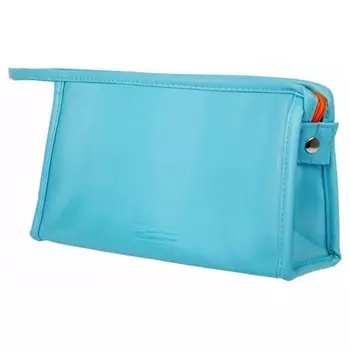 Косметичка, 24х7х16 см, бирюзово-оранжевая