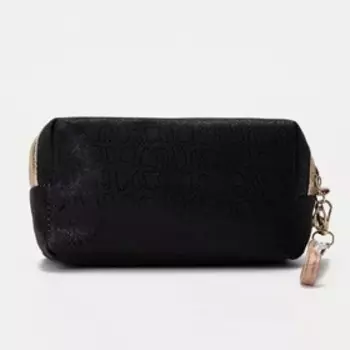 Косметичка, 2 отдела на молниях, цвет чёрный