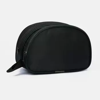 Косметичка, 2 отдела на молниях, цвет хаки