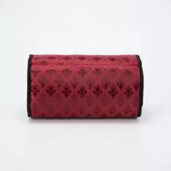 Косметичка, 4 отдела на молниях, цвет бордовый