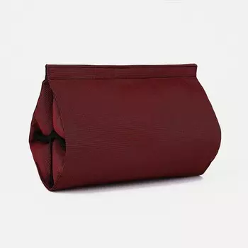 Косметичка, 4 отдела на молниях, цвет красный