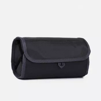 Косметичка, 4 отдела на молниях, цвет серый