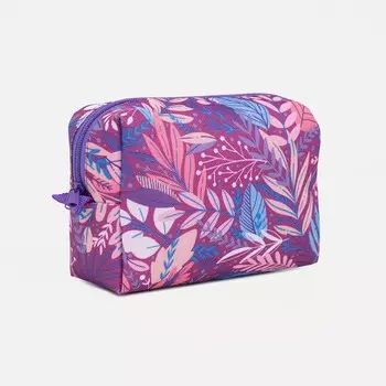 Косметичка на молнии, с подкладом, цвет фиолетовый