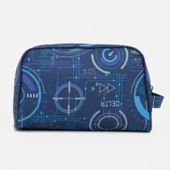 Косметичка дорожная на молнии «Бако текстиль», с ручкой, цвет синий