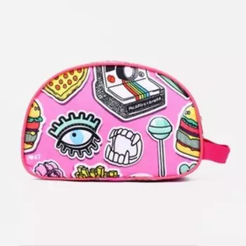 Косметичка на молнии «ЗФТС», с ручкой, с принтом «Умные коты», розовая