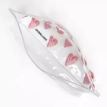 Косметичка из прозрачного PVC «Сердечки» с застёжкой зип-лок