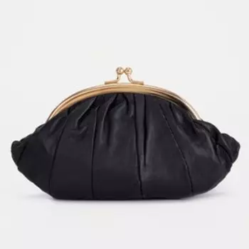 Косметичка, 2 отдела на фермуарах, цвет чёрный