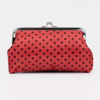 Косметичка на фермуаре, цвет красный/чёрный