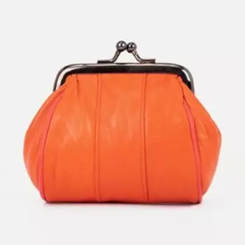 Косметичка на фермуаре, цвет оранжевый