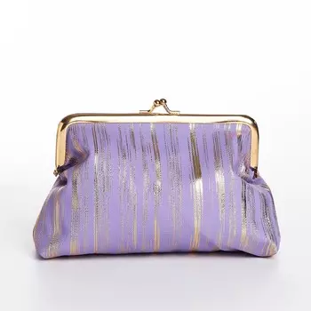 Косметичка на фермуаре, цвет сиреневый