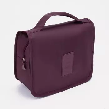 Косметичка на липучках, с крючком, цвет бордовый