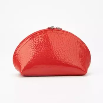 Косметичка на молнии, цвет алый