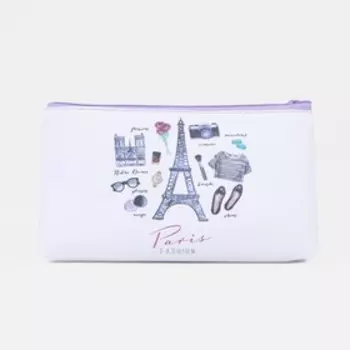 Косметичка на молнии, цвет белый