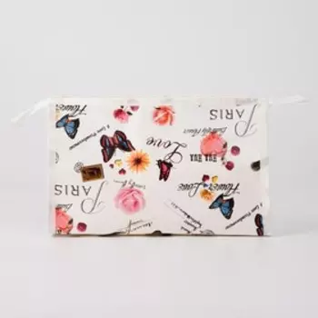 Косметичка на молнии, цвет белый