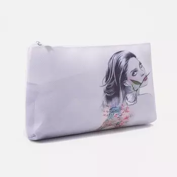 Косметичка на молнии, цвет белый