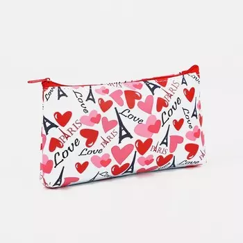 Косметичка на молнии, цвет белый