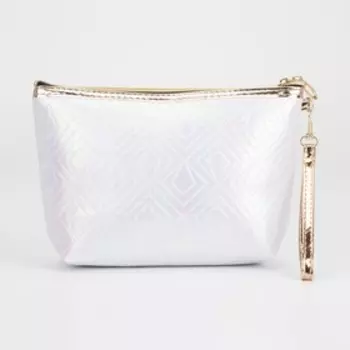 Косметичка на молнии, цвет белый