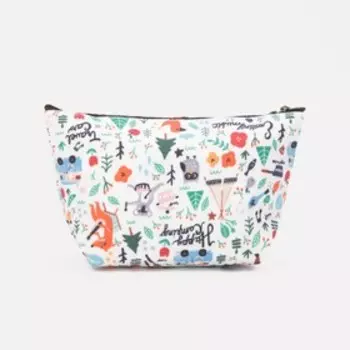 Косметичка на молнии, цвет белый