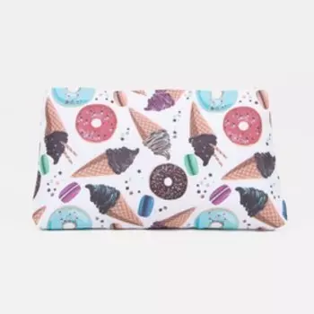 Косметичка на молнии, цвет белый/разноцветный