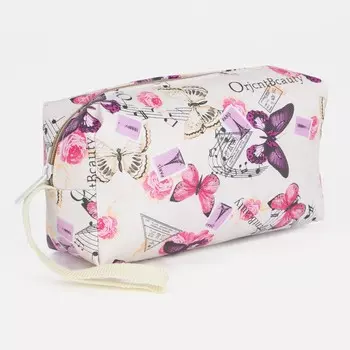 Косметичка на молнии, цвет белый