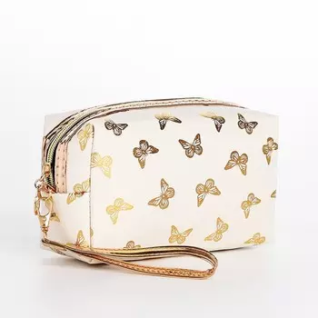 Косметичка на молнии, цвет белый