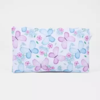 Косметичка на молнии, цвет белый/сиреневый